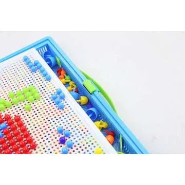 Suekoop Creative Mosaic Pegboard Educational Toys Children(Random Colors)