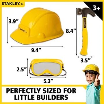 Stanley Jr. 3 Piece Toolset - Realistic Tool Play for Kids
