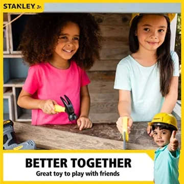 Stanley Jr. 3 Piece Toolset - Realistic Tool Play for Kids