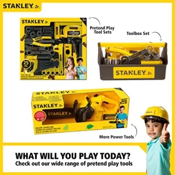 Stanley Jr. 3 Piece Toolset - Realistic Tool Play for Kids