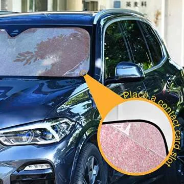 Blueangle Car Sunshade With Pink Glitter Texture Style