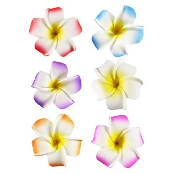 Colorful 2.5" Hawaiian Hair Flower Clips - Perfect for Moana and Luau Outfits