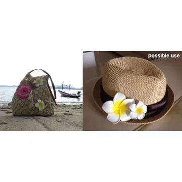 Vibrant Hawaiian Flower Clips for Women and Girls - 6pc Set