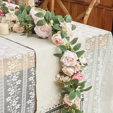 Party Joy 2pcs Artificial Flower Garland for Elegant Decor