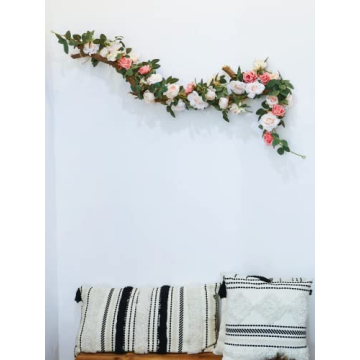 Party Joy 2pcs Artificial Flower Garland for Elegant Decor