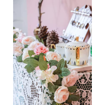 Party Joy 2pcs Artificial Flower Garland for Elegant Decor