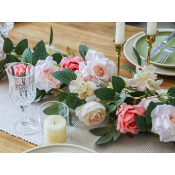 Party Joy 2pcs Artificial Flower Garland for Elegant Decor