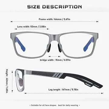 Reglaaly Blue-Light-Blocking Glasses for Eye Protection