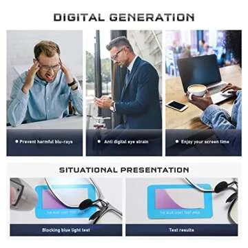 Reglaaly Blue-Light-Blocking Glasses for Eye Protection