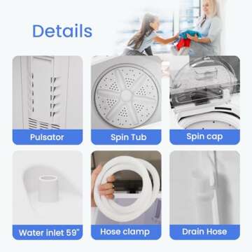 Efficient BANGSON Portable Washing Machine for Small Spaces