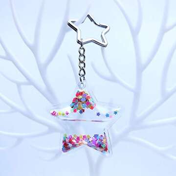 50pcs Star Shaped Split Key Rings for Craft,Heart Shaped Key Rings,Metal Split Key Rings for Home Car/Keys DIY Keychain Bulk Crafts/Key Accessories Connector/Lanyards(Sliver)