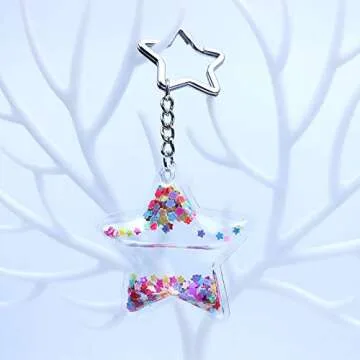 50pcs Star Shaped Split Key Rings for Craft,Heart Shaped Key Rings,Metal Split Key Rings for Home Car/Keys DIY Keychain Bulk Crafts/Key Accessories Connector/Lanyards(Sliver)