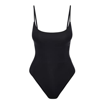 Narecte Sexy One Piece Bathing Suit for Women Tummy Control High Cut One Piece Swimsuit Womens (M, B...