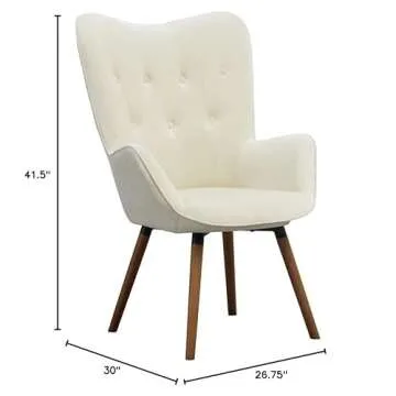 Roundhill Furniture Doarnin Silky Velvet Button Accent Chair – Sophisticated Comfort