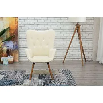 Luxurious Velvet Accent Chair - Button Tufted Design
