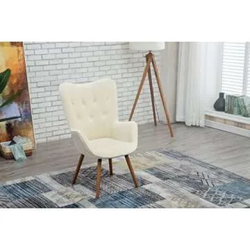 Luxurious Velvet Accent Chair - Button Tufted Design
