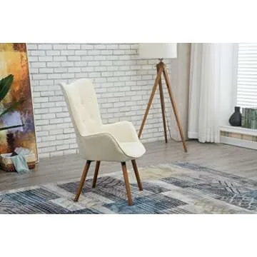 Luxurious Velvet Accent Chair - Button Tufted Design
