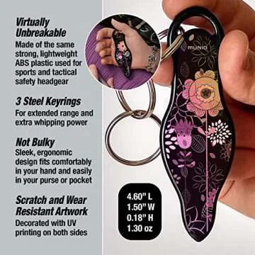 MUNIO Self Defense Keychain Kit – Personal Safety Device, Portable and Legal for Airplane Travel, ...