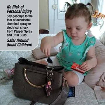 MUNIO Self Defense Keychain Kit – Personal Safety Device, Portable and Legal for Airplane Travel, TSA Approved, Made in the USA (Modern Flowers)