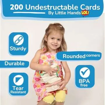 TOYVENTIVE First 200 Thick Toddler Flash Cards, 1 2 3 4 Year Old Letter, Number, Color, Animal, Baby Flash Cards Activities, Montessori Toys for Toddlers and Preschool, Toddler Learning Cards