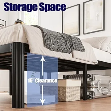 Hunlostten 18in Heavy Duty Twin Bed Frame No Box Spring