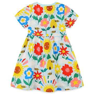 Toddler Girl's Summer Dresses Cotton Casual Outfits with Fun Designs