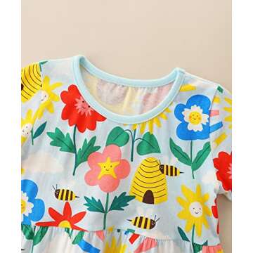 Toddler Summer Dresses 100% Cotton Comfortable and Cute