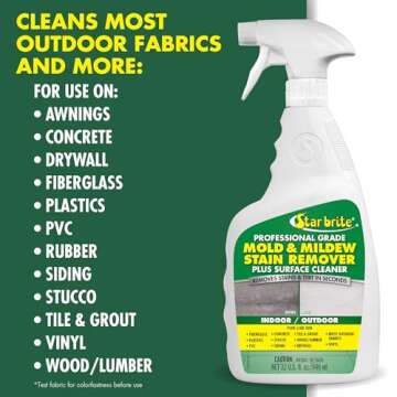 Star brite Mold & Mildew Stain Remover Plus Surface Cleaner with Bleach - 32 OZ Spray