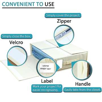 SheetCube Foldable Bed Sheet Organizer 6 Pack