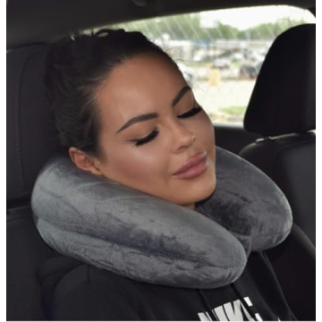 Wolf Essentials Soft Microfiber Neck Pillow for Travel & Home
