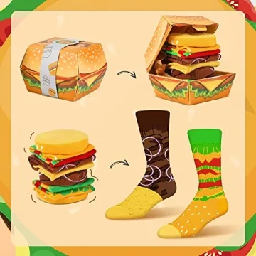 Funny Burger Socks Box - Unique Gift for Food Lovers
