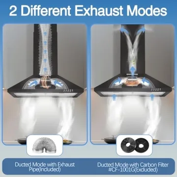 SNDOAS 24 inch Range Hood with 450 CFM Ventilation