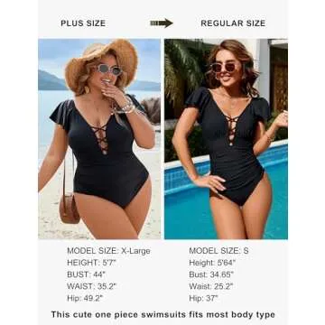 Stylish Plus Size One Piece Swimsuit for Women