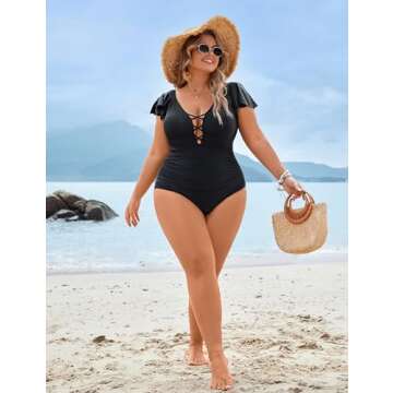 Stylish Plus Size One Piece Swimsuit for Women