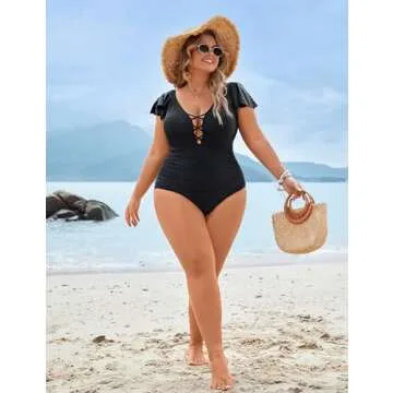 Stylish Plus Size One Piece Swimsuit for Women