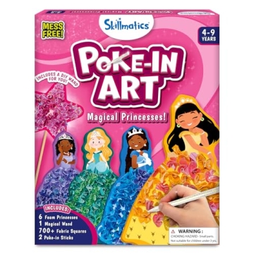 Skillmatics Art & Craft Activity - Poke-in Art Magical Princesses, Mess-Free Art for Kids, Craft Kit...
