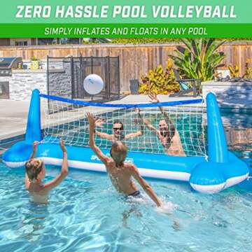 GoSports Splash Net Air: Inflatable Pool Volleyball Game for Summer Fun