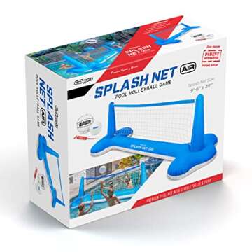 GoSports Splash Net Air Inflatable Pool Volleyball Game - Fun for All