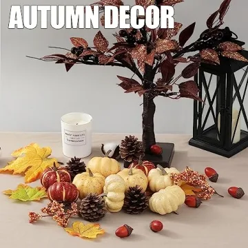 Artgar 23 PCS Pumpkin Decor Set for Fall Celebrations