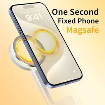 vimitty Magnetic Selfie Stick Tripod with Remote,54" Phone Tripod Compatible with MagSafe,Fit for iPhone 12/13/14/15 Series,Magsafe Case and Other Phones with Metal Ring