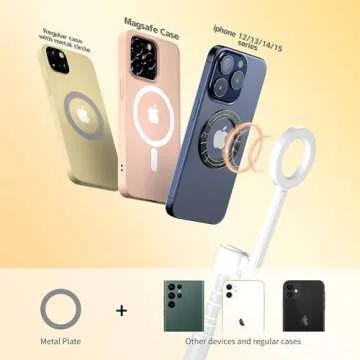 vimitty Magnetic Selfie Stick Tripod with Remote,54" Phone Tripod Compatible with MagSafe,Fit for iPhone 12/13/14/15 Series,Magsafe Case and Other Phones with Metal Ring