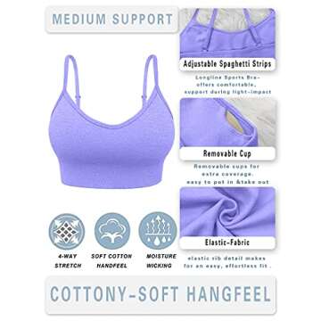 OQQ Women 3 Piece Yoga Crop Tank Top Paded Sports Bra Fitness Running Cami Workout Shirts DarkGreen Grey Blue