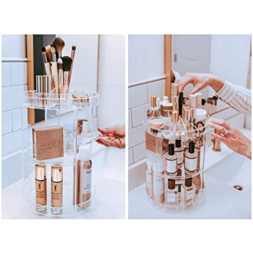 Compact Rotating Makeup Organizer for Your Essentials