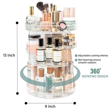 Compact Rotating Makeup Organizer for Your Essentials