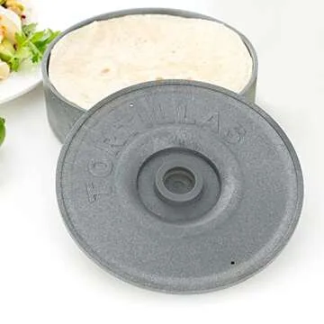 Restaurantware 8.5 x 2.3 Inch Tortilla Warmer 1 Microwavable Tortilla Holder - Lid Included Insulated Gray Plastic Tortilla Keeper Tortilla Server For Homes and Restaurants Durable