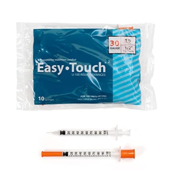 EasyTouch U-100 Insulin Syringes 30G 1cc for Diabetes