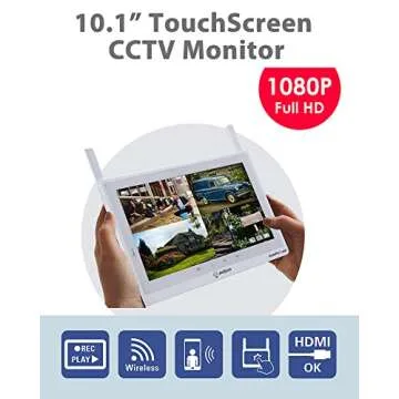 seQuro GuardPro 2 Wireless Security Camera System, 10.1-inch Touchscreen Monitor, 4CH DVR Kit, 1080p...
