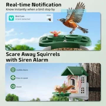 Bird Feeder with Camera for 2K HD Insights Outdoors