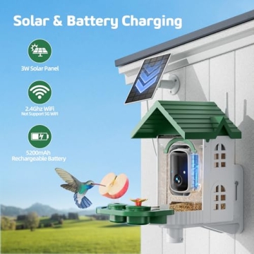 Bird Feeder with Camera for 2K HD Insights Outdoors