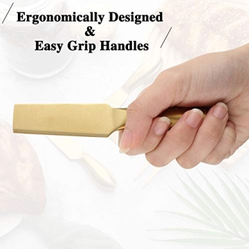 Patelai 4 Piece Stainless Steel Cheese Knife Set for Entertaining